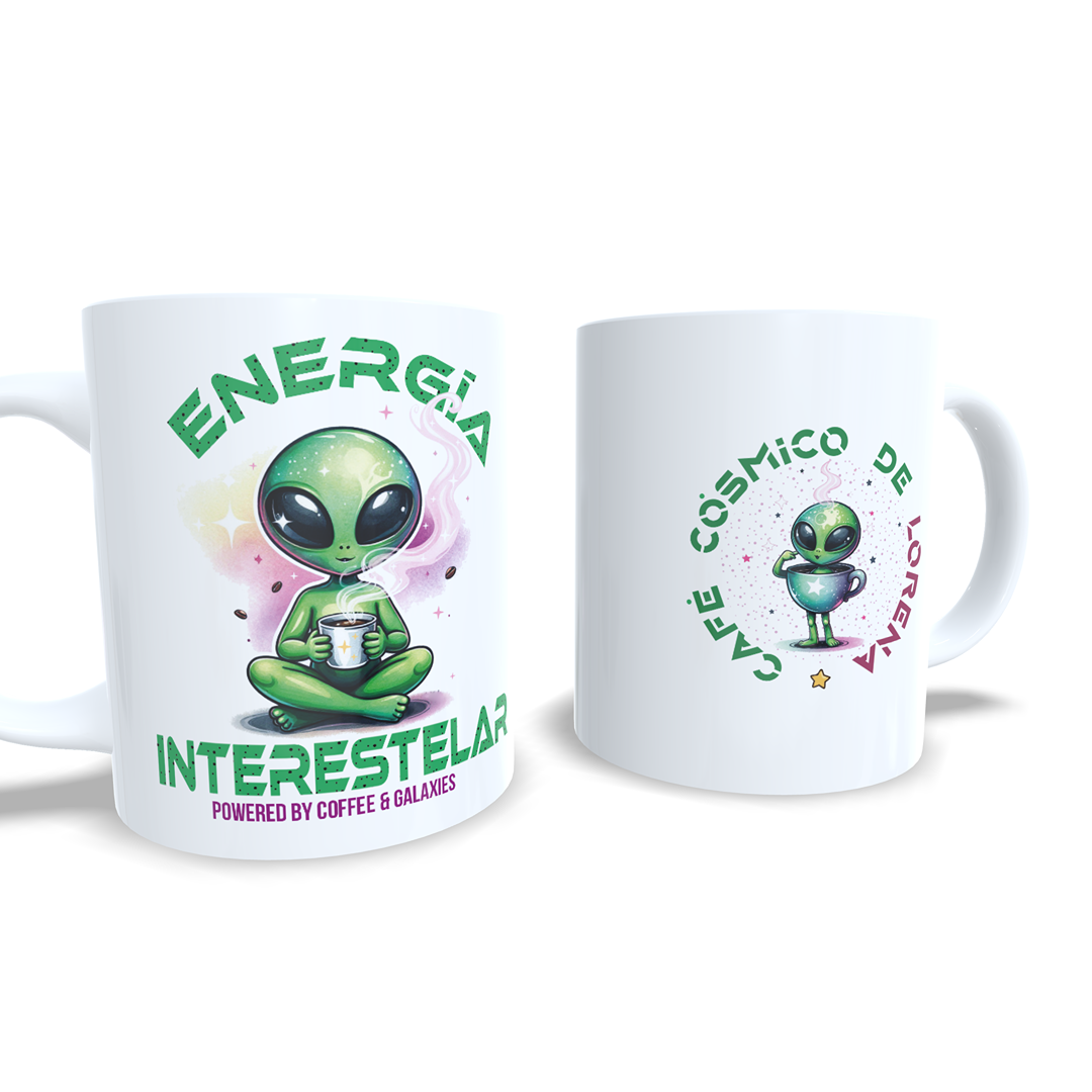 Energia interestelar cafe cosmico - Taza alien marciano extraterrestre