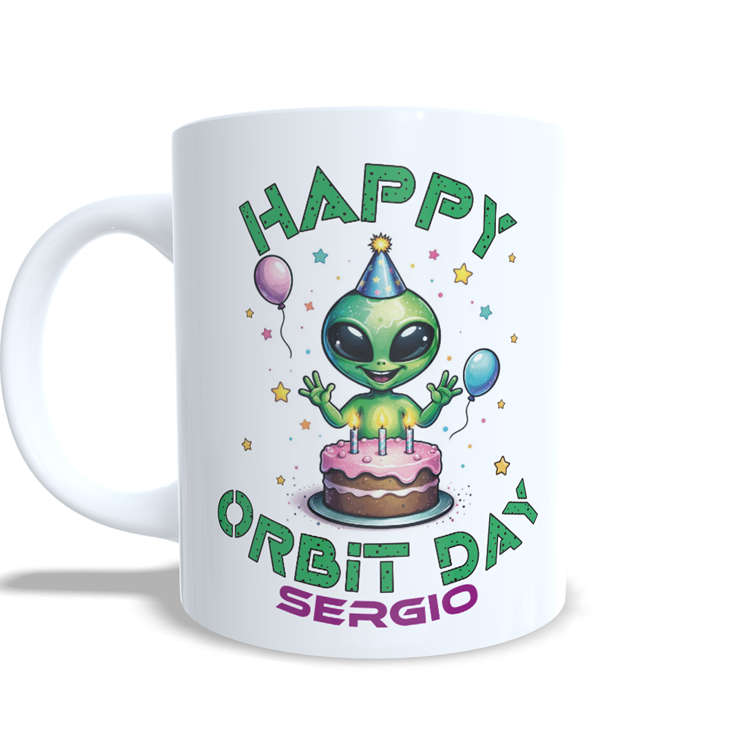 Happy Orbit Day Feliz Cumpleaños Alien Marciano Area 51