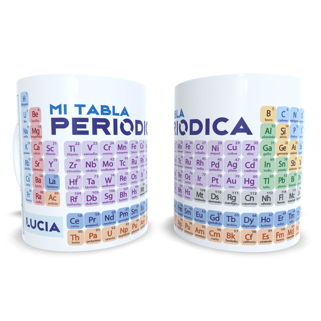 Taza elementos de la tabla periodica quimica con nombre - Didactica