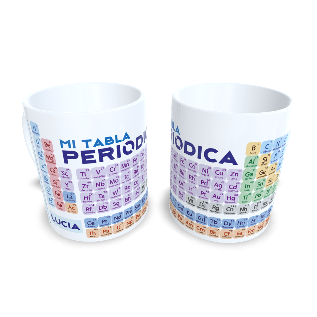 Taza elementos de la tabla periodica quimica con nombre - Didactica