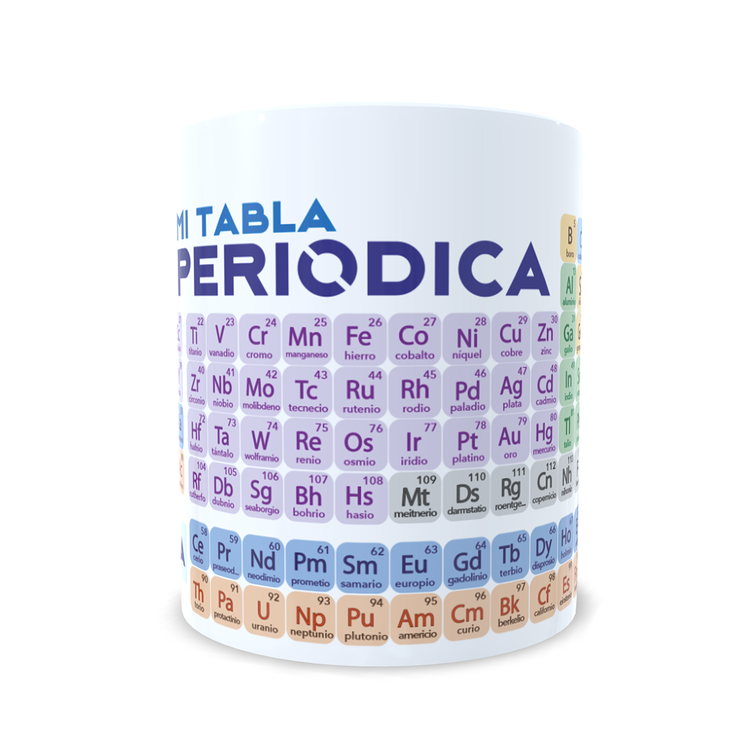 Taza elementos de la tabla periodica quimica con nombre - Didactica