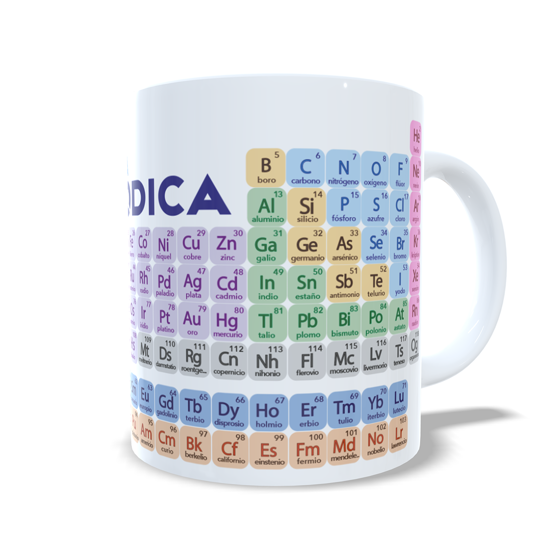 Taza elementos de la tabla periodica quimica con nombre - Didactica