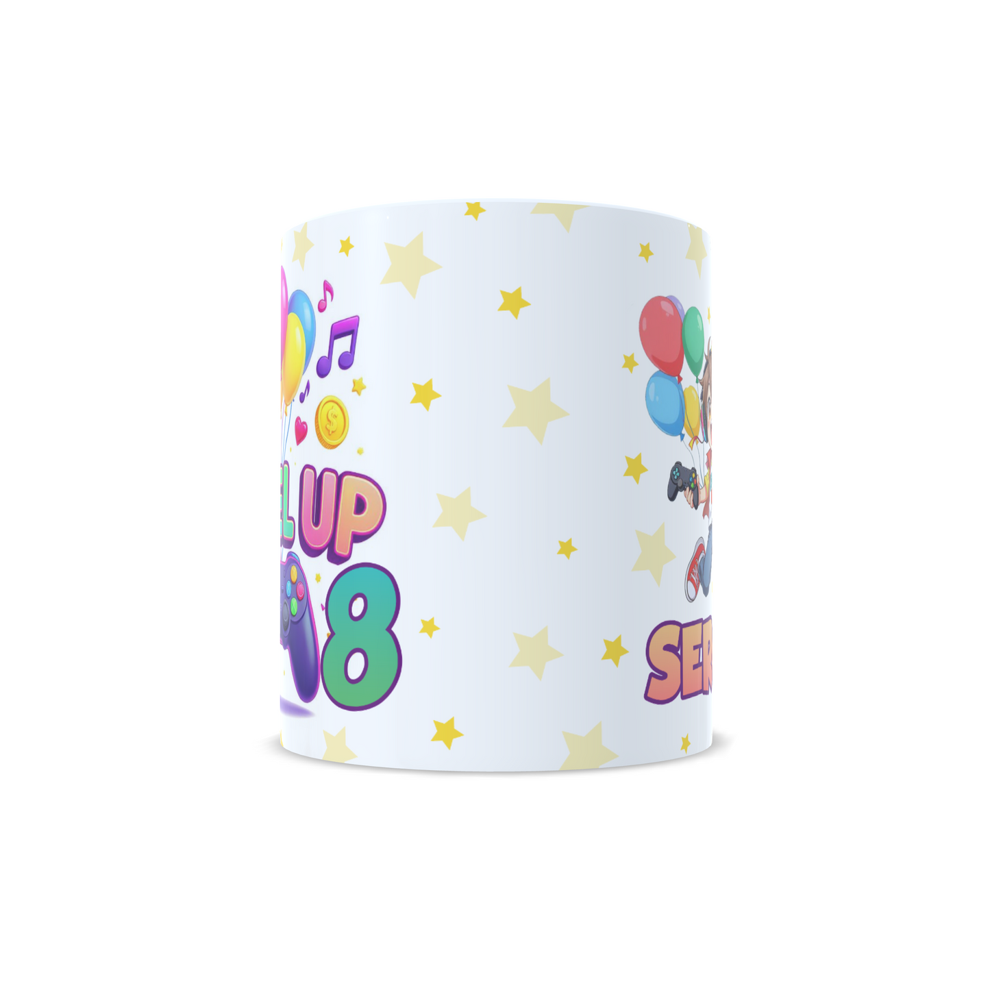 Cumpleaños Level up gamer videojuegos version niño taza
