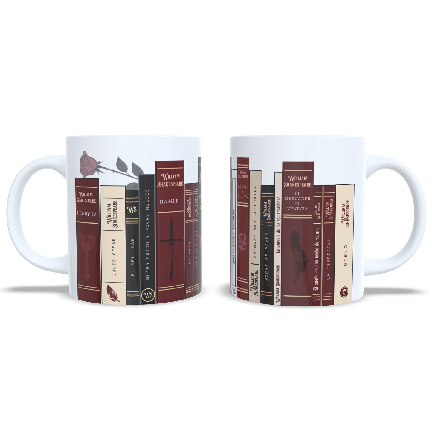 Libreria libros William Shakespeare - Taza personalizada
