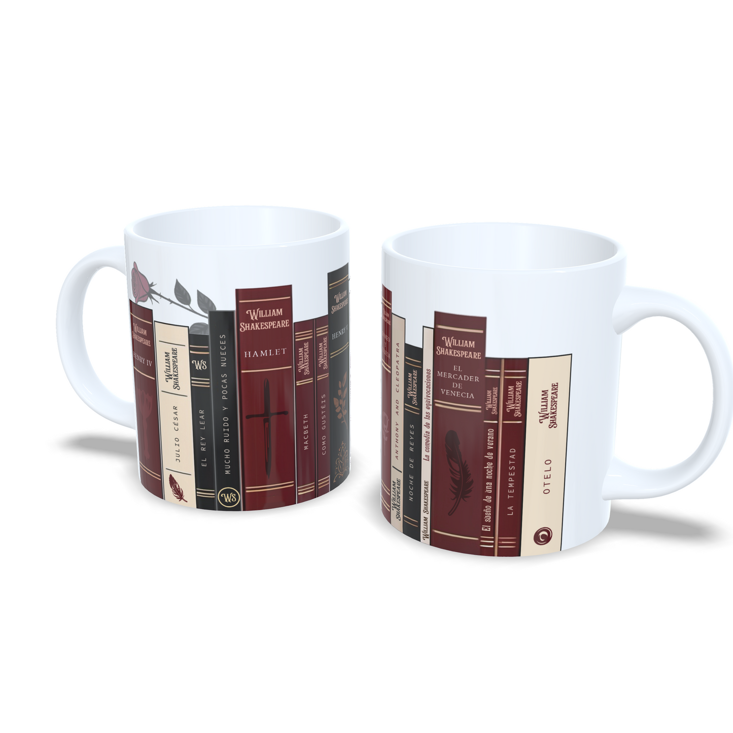 Libreria libros William Shakespeare - Taza personalizada
