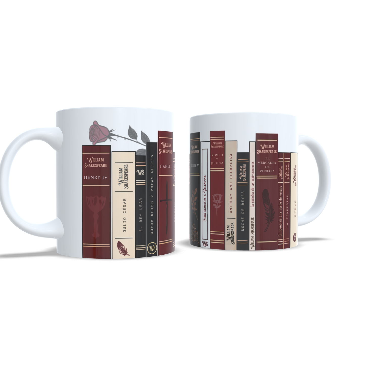 Libreria libros William Shakespeare - Taza personalizada
