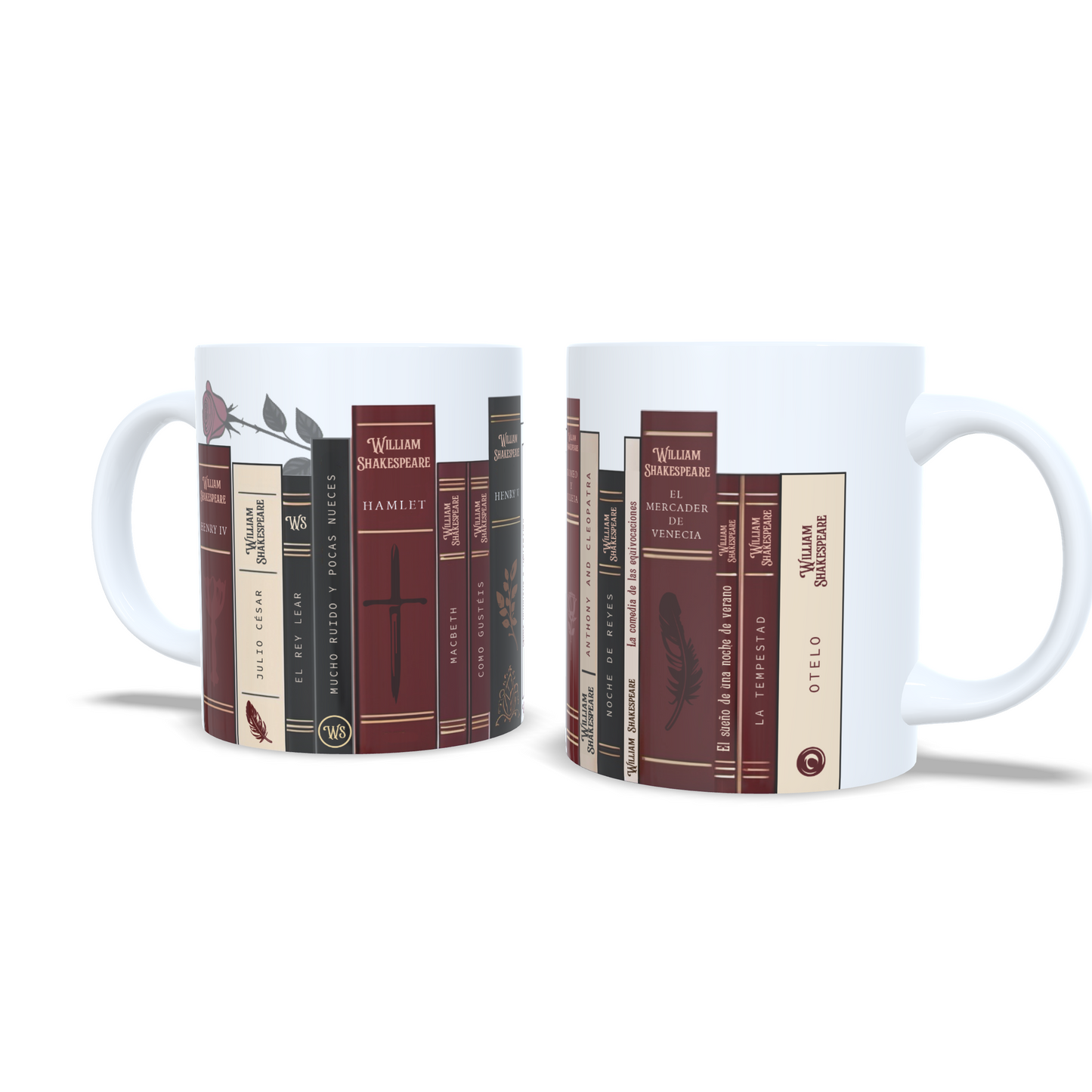 Libreria libros William Shakespeare - Taza personalizada