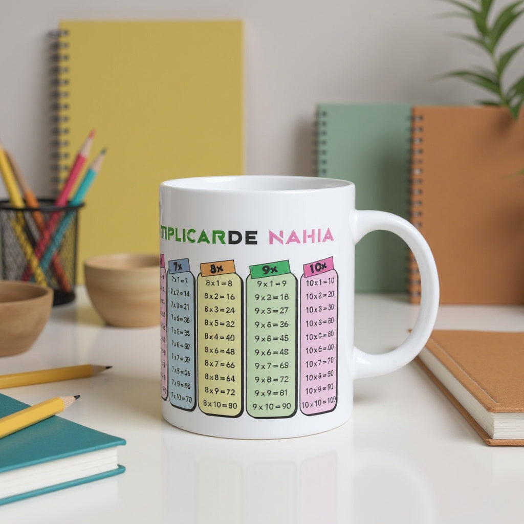 taza personalizada tablas de multiplicar multiplicaciones profesor profesores colegio rivas vaciamadrid didactica regalos didacticos