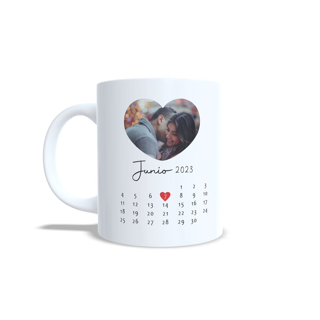 Taza Aniversario Parejas canción de Spotify opcional con foto - Versión 2