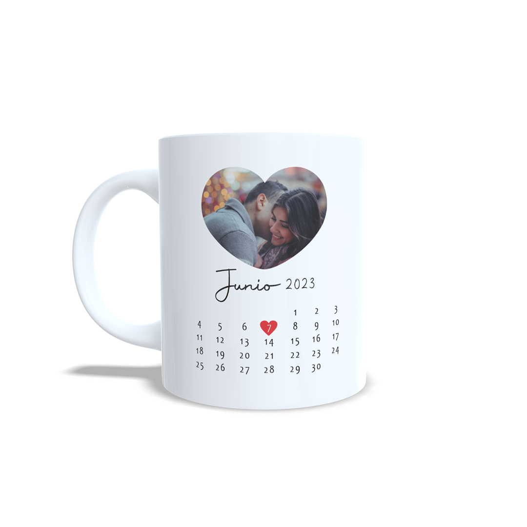 Taza Aniversario Parejas canción de Spotify opcional con foto - Versión 2