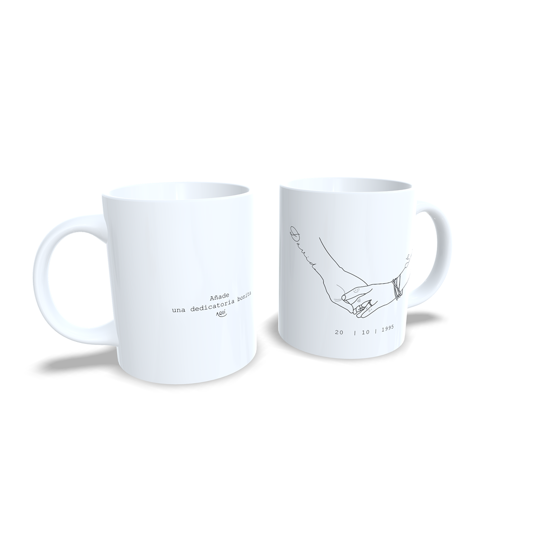 Manos entrelazadas regalo enamorados parejas aniversario - Personalizada