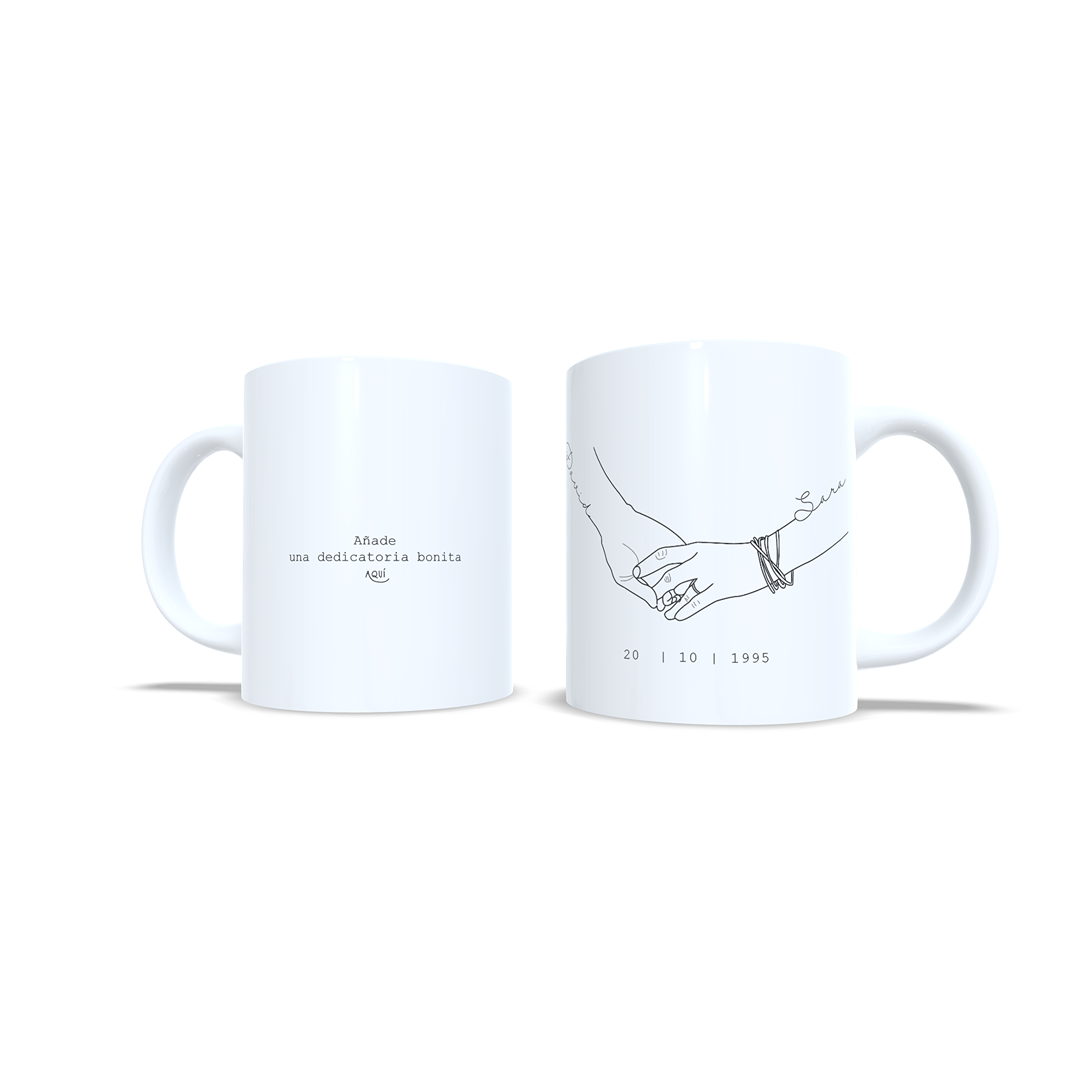 Manos entrelazadas regalo enamorados parejas aniversario - Personalizada