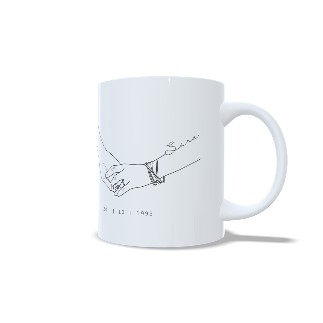 Manos entrelazadas regalo enamorados parejas aniversario - Personalizada