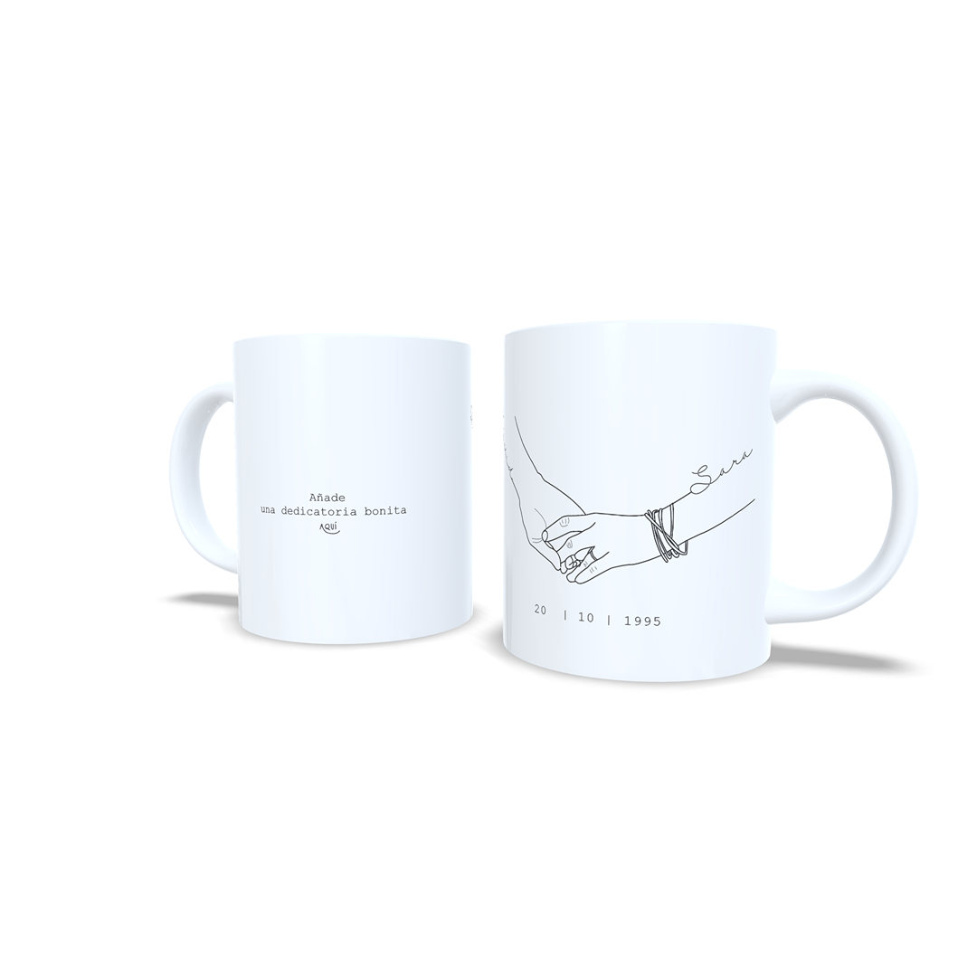 Manos entrelazadas regalo enamorados parejas aniversario - Personalizada