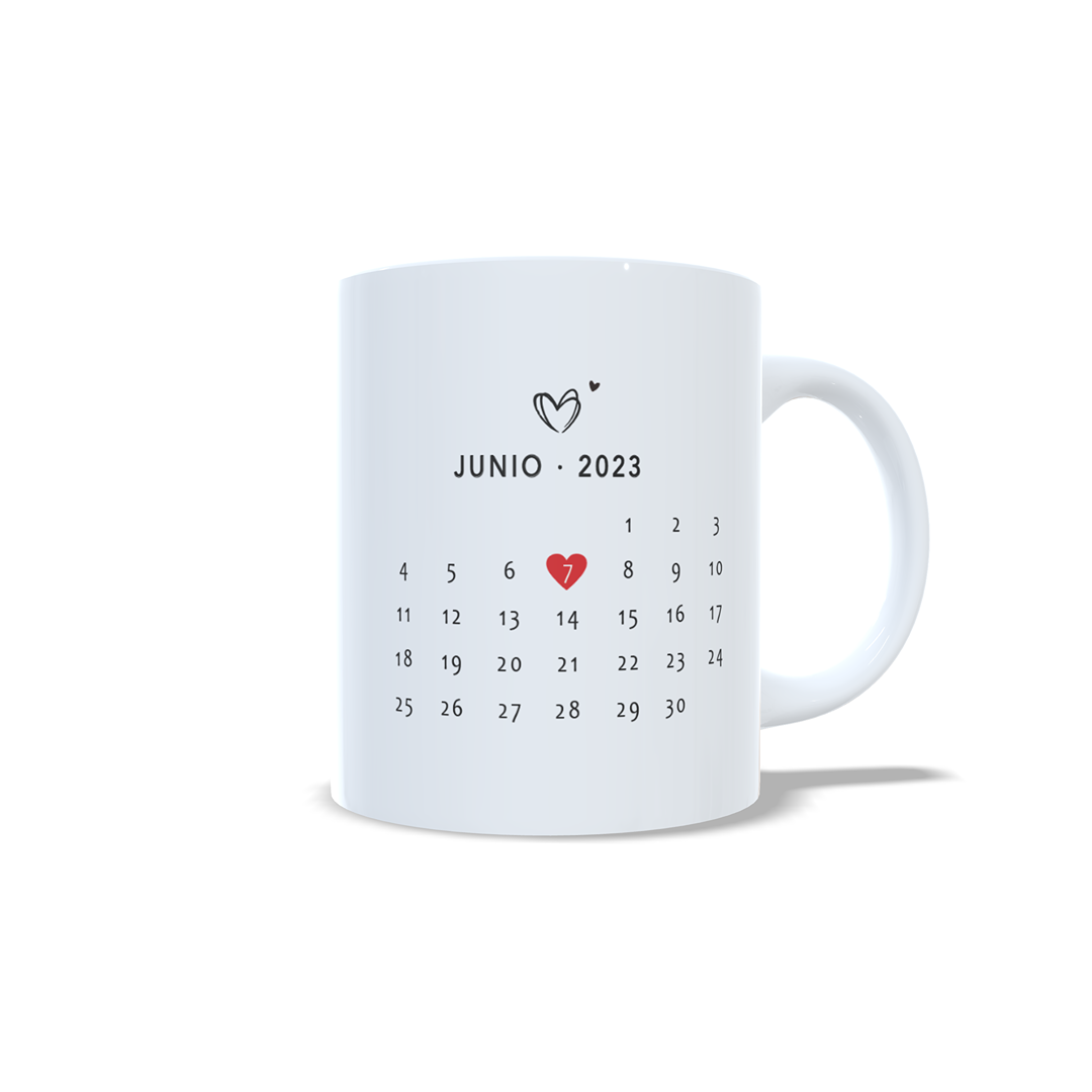 Taza Aniversario Parejas canción de Spotify opcional con foto - Versión 1