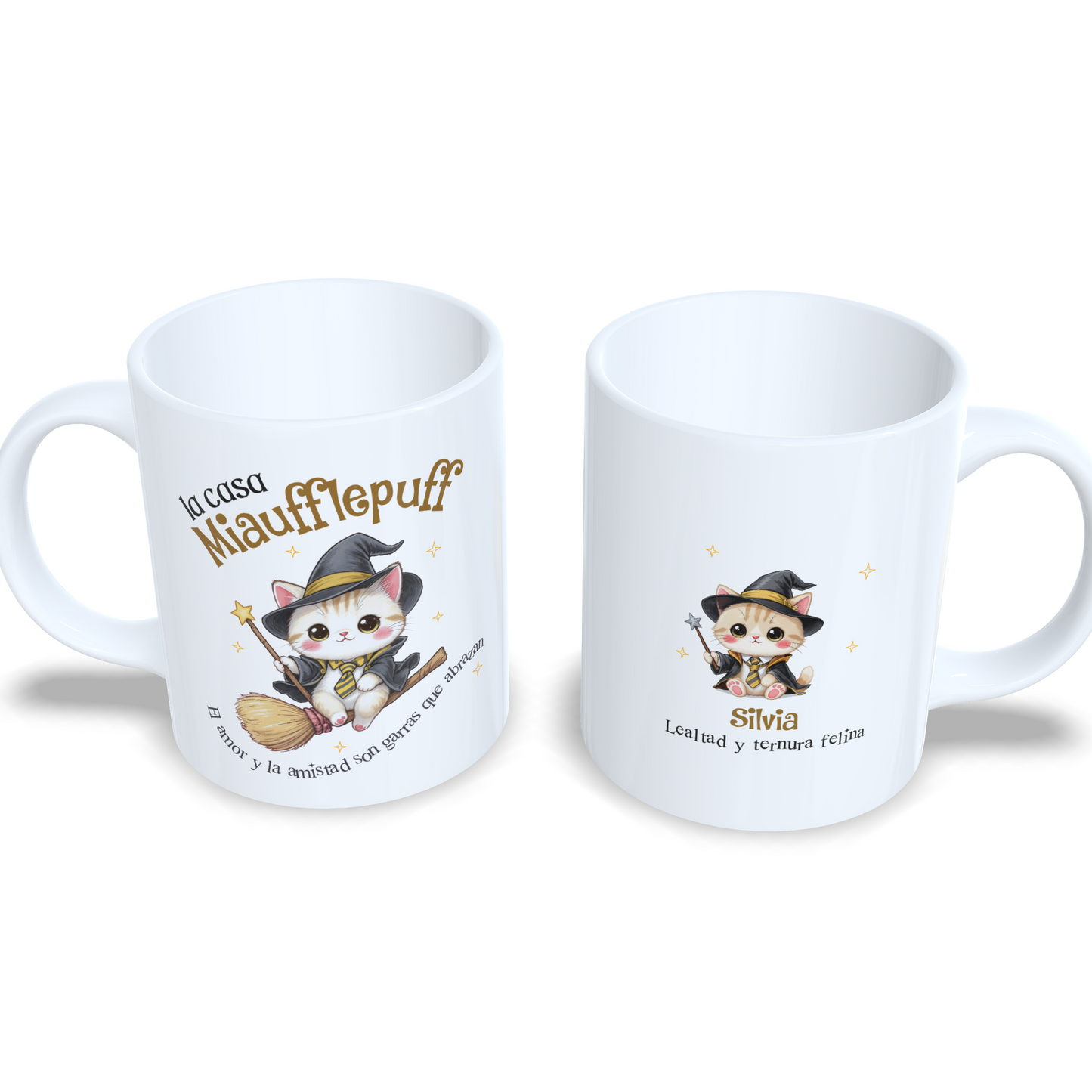 Gatito Casa Miaufflepuff Inspirada en Harry Potter - Personalizada