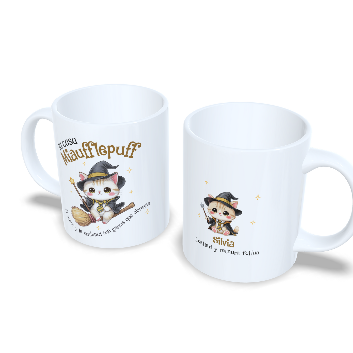 Gatito Casa Miaufflepuff Inspirada en Harry Potter - Personalizada