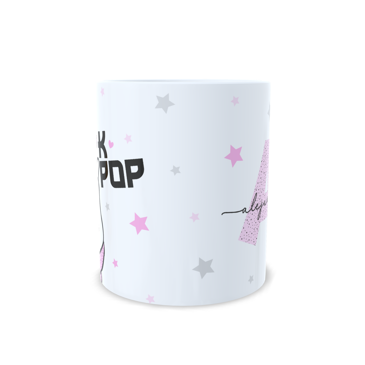 I love Kpop taza estilo coreana dedos corazon personalizada