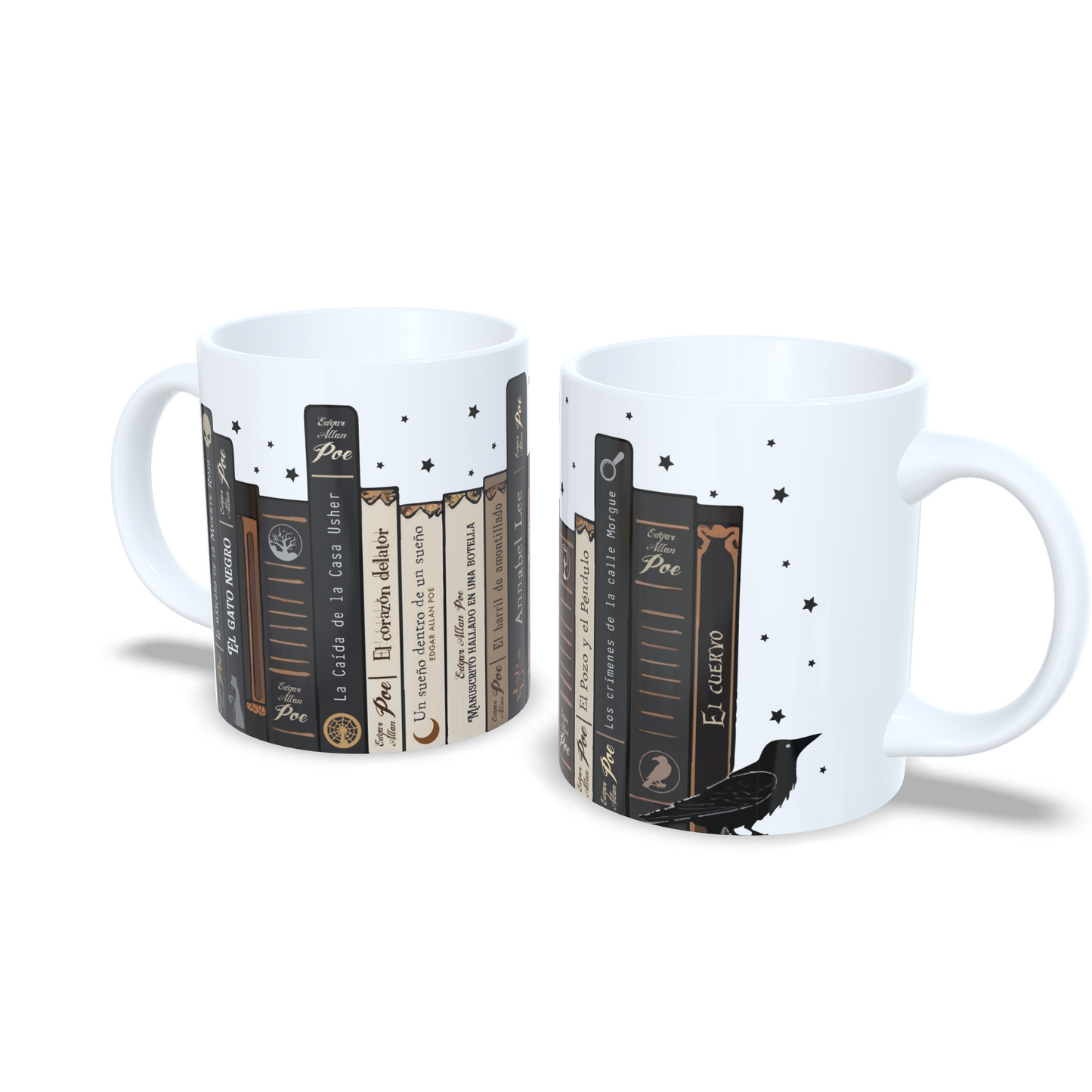 Libreria libros Edgar Allan Poe - Taza personalizada