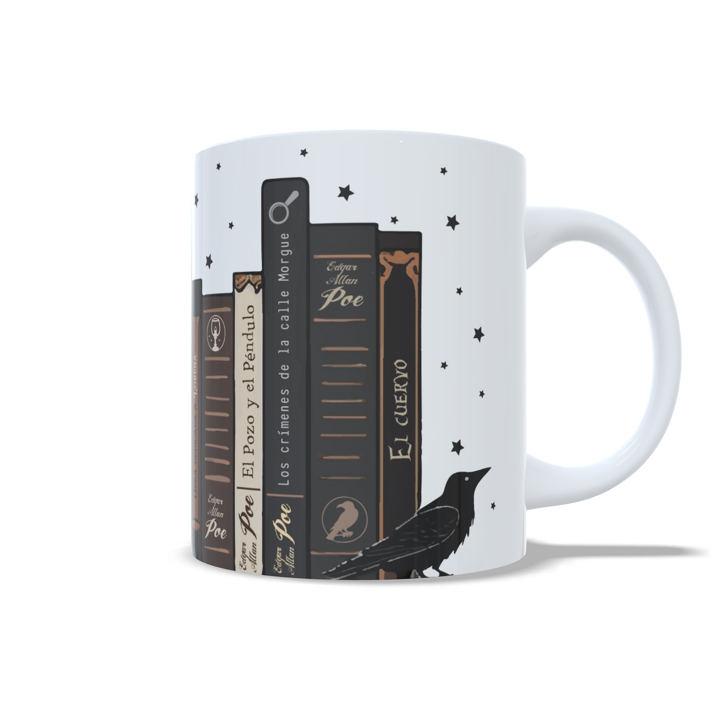 Libreria libros Edgar Allan Poe - Taza personalizada