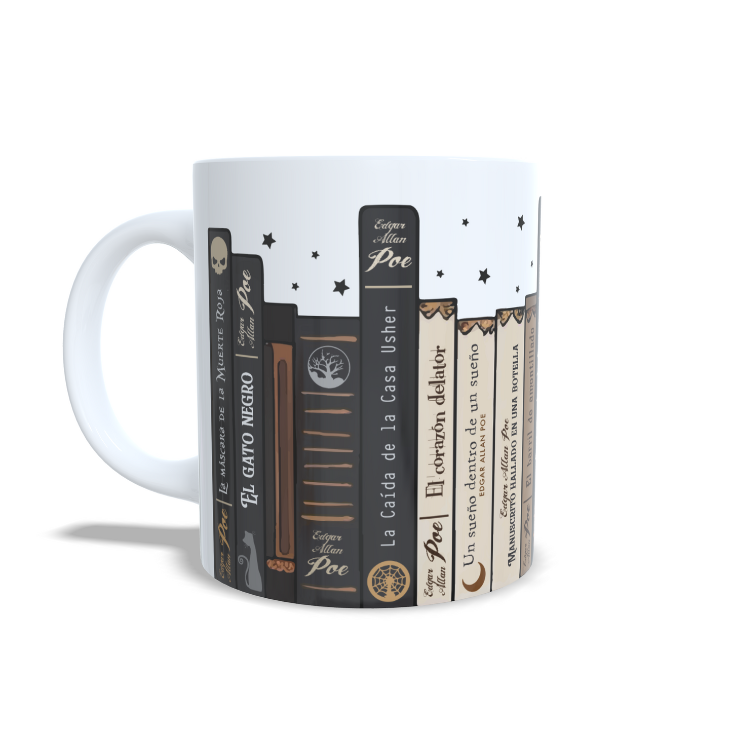 Libreria libros Edgar Allan Poe - Taza personalizada