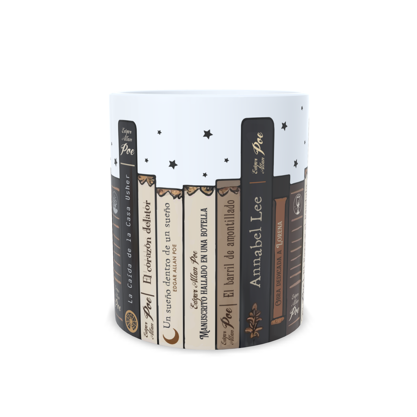 Libreria libros Edgar Allan Poe - Taza personalizada