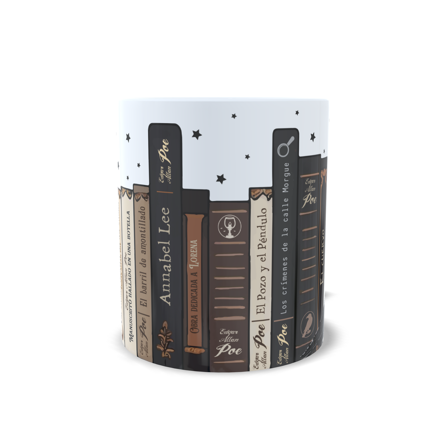 Libreria libros Edgar Allan Poe - Taza personalizada