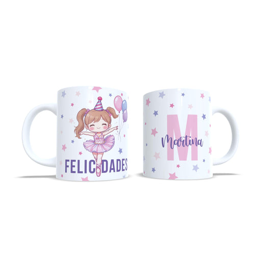 Felicidades bailarina ballet cumpleaños - Taza infantil niña