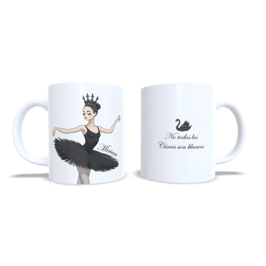 Ballet lago de los cisnes - Taza personalizada con nombre