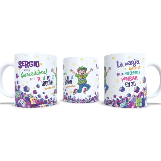 Cubo de Rubik King versión niño - Taza personalizada