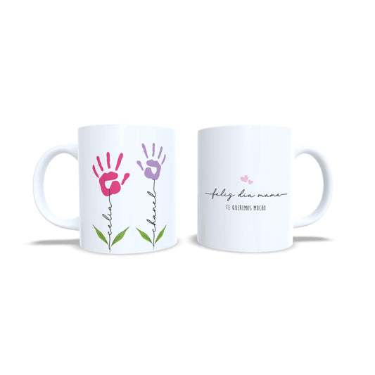 Nombres tallos flores día de la madre, tia, abuela, padre personalizada