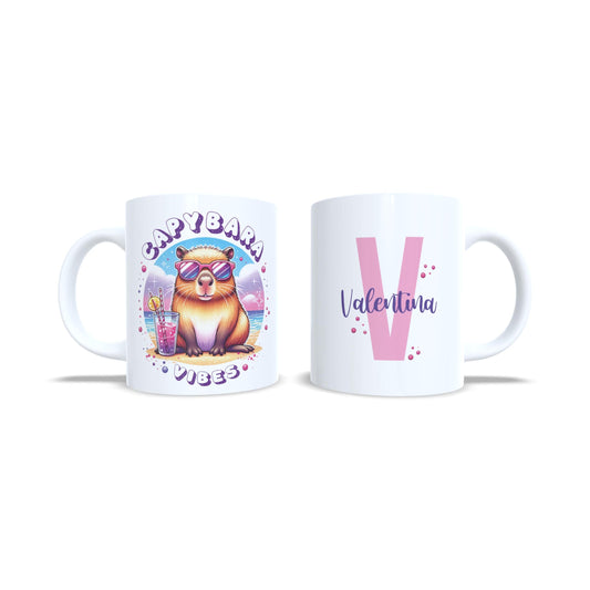 Capybara vibes playa sol refresco - Taza personalizada capibara