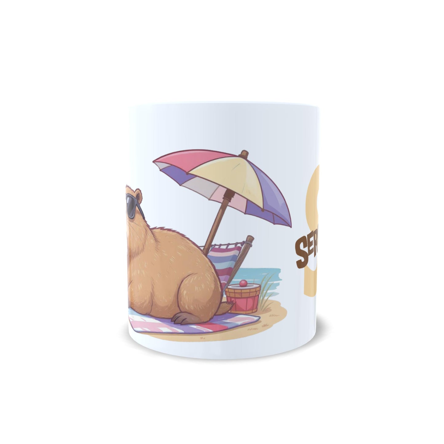 Helado, sol y flow capibara - Taza personalizada nombre