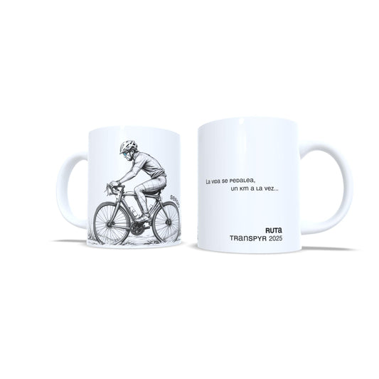Ciclistas recuerdo rutas regalo personalizado taza bicicleta