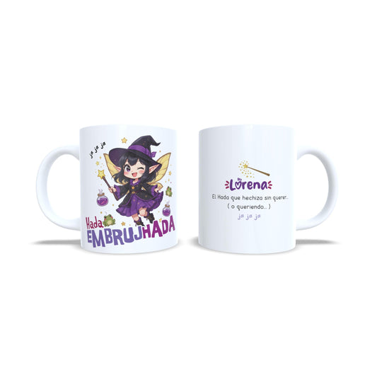 Hada embrujada embrujhada - Taza personalizada bruja halloween