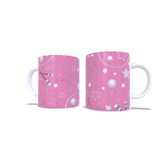 Doodle aparatos rosa - Taza Gimnasia ritmica