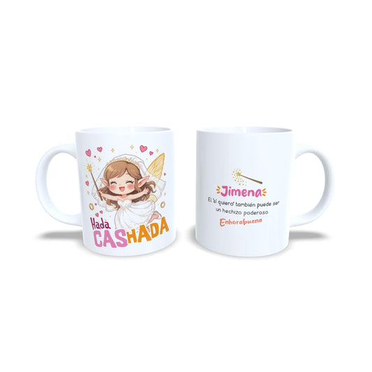 Hada casada cashada novia - Taza personalizada matrimonio