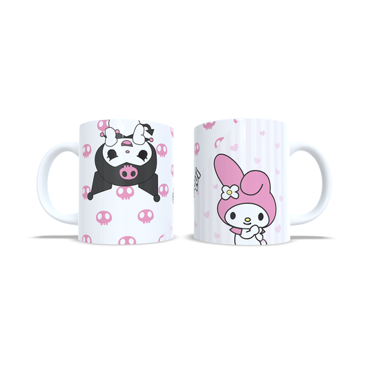Kawaii Kuromi y My Melody - Taza personalizada nombre