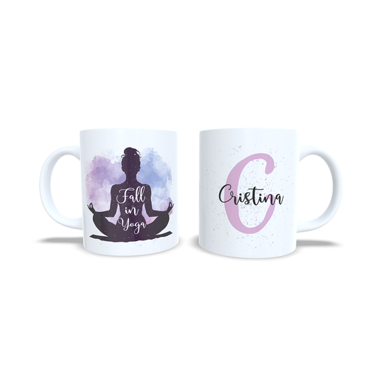 Fall in Yoga Meditación. Shanti, namaste - Taza personalizada