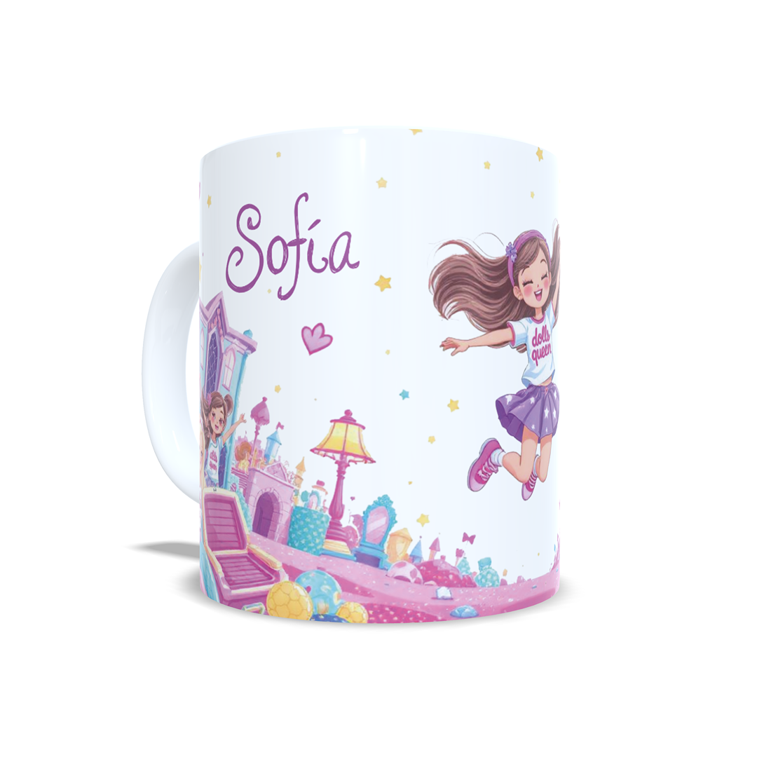 Muñeca Inspiración Barbie "Dolls Queen" - Taza personalizada