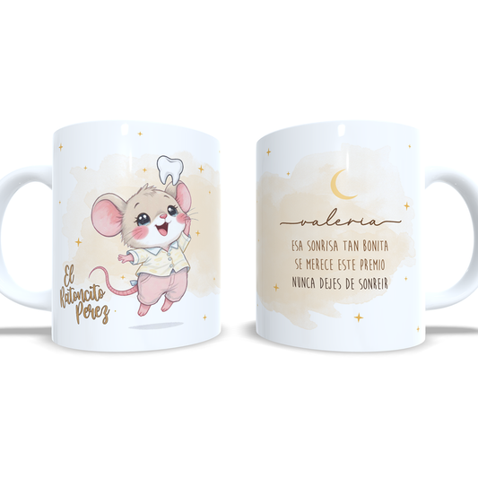 El ratoncito Perez taza personalizada con nombre y mensaje