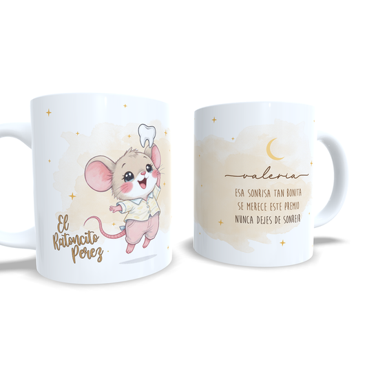El ratoncito Perez taza personalizada con nombre y mensaje
