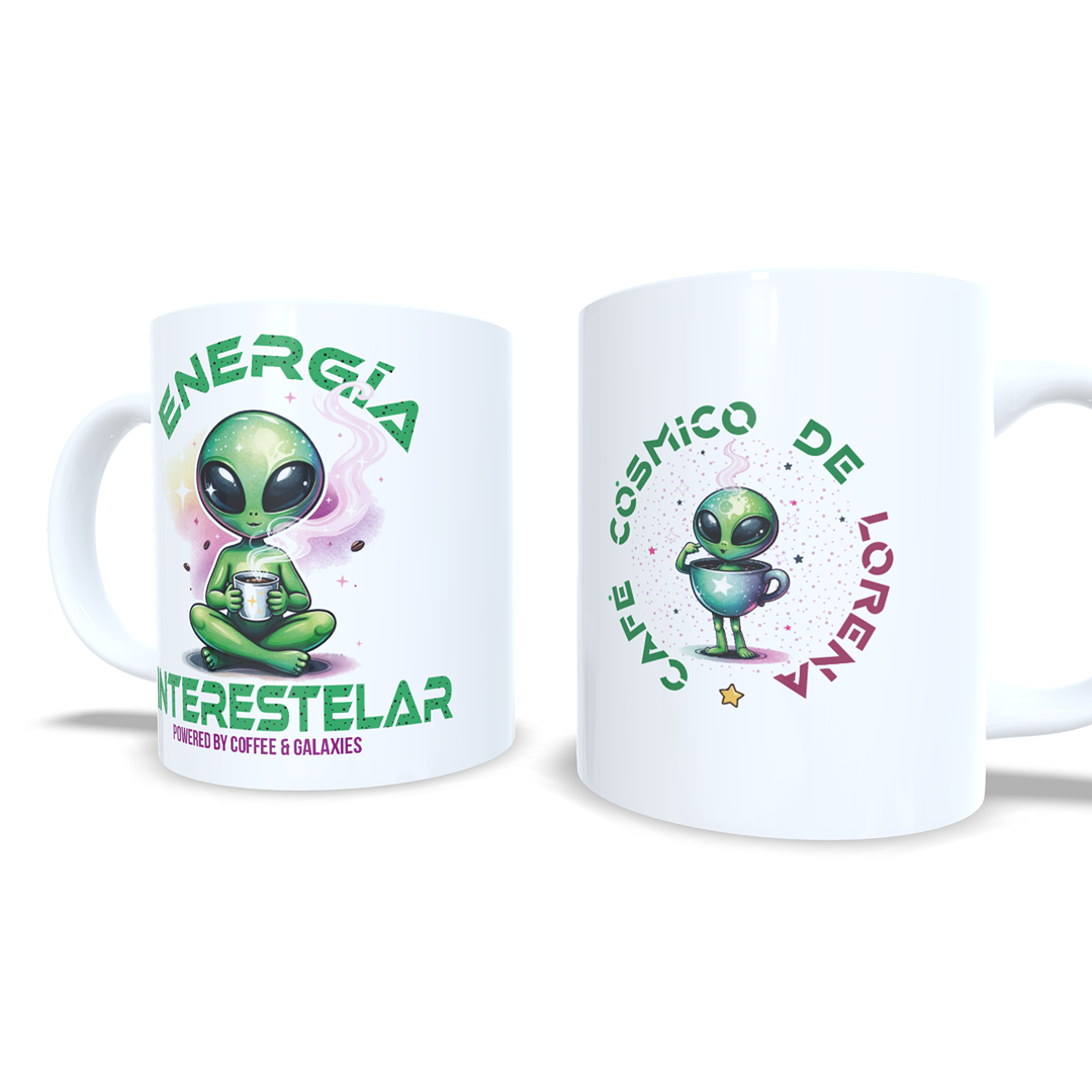 Energia interestelar cafe cosmico - Taza alien marciano extraterrestre