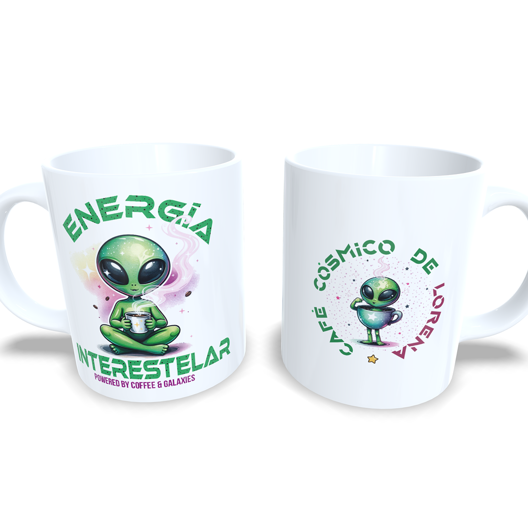 Energia interestelar cafe cosmico - Taza alien marciano extraterrestre