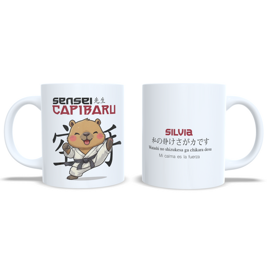 Sensei Capibaru capibara karate karateka - Taza personalizada