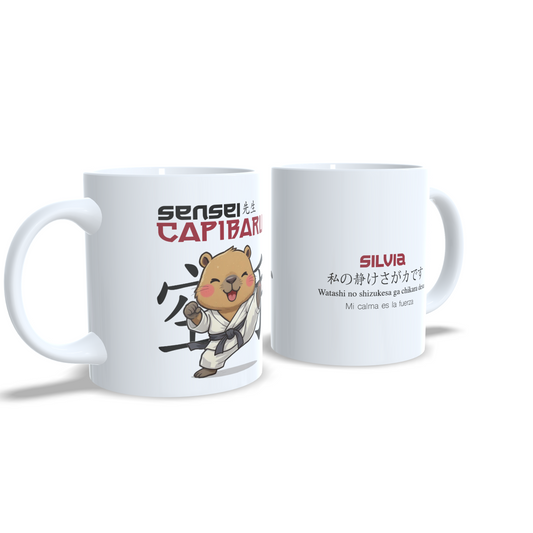 Sensei Capibaru capibara karate karateka - Taza personalizada