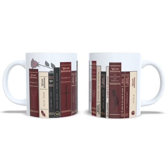 Libreria libros William Shakespeare - Taza personalizada