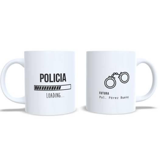 Futuro Policia - Taza personalizada estudiantes