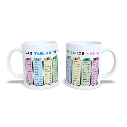Taza tablas de multiplicar con nombre - Enna Blues (Generica)