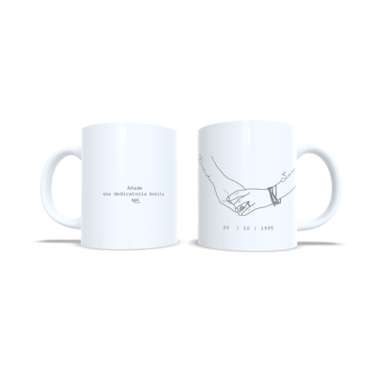 Manos entrelazadas regalo enamorados parejas aniversario - Personalizada